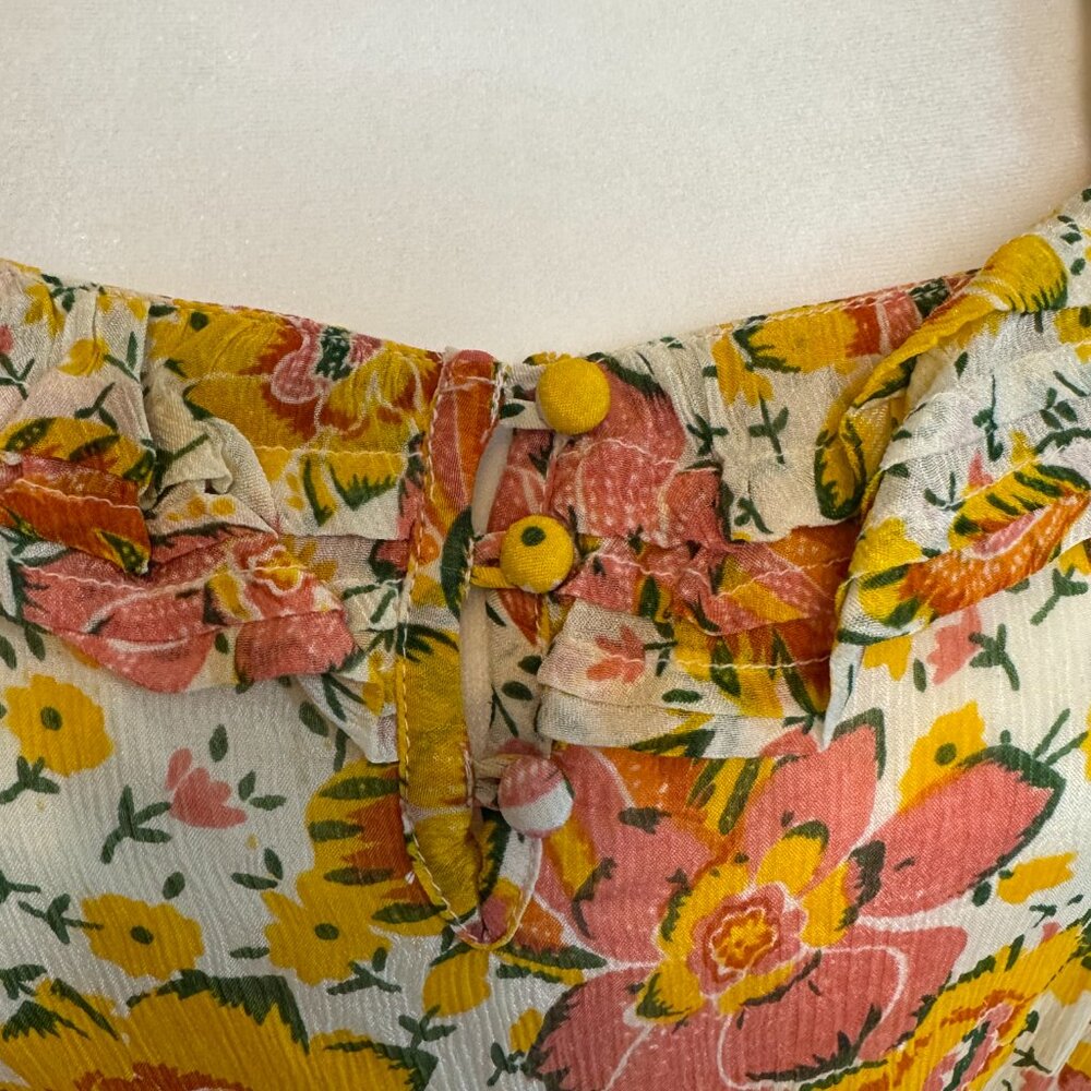 cleobella | ethereal pink, yellow and cream dress | size medium - Picture 3 of 8